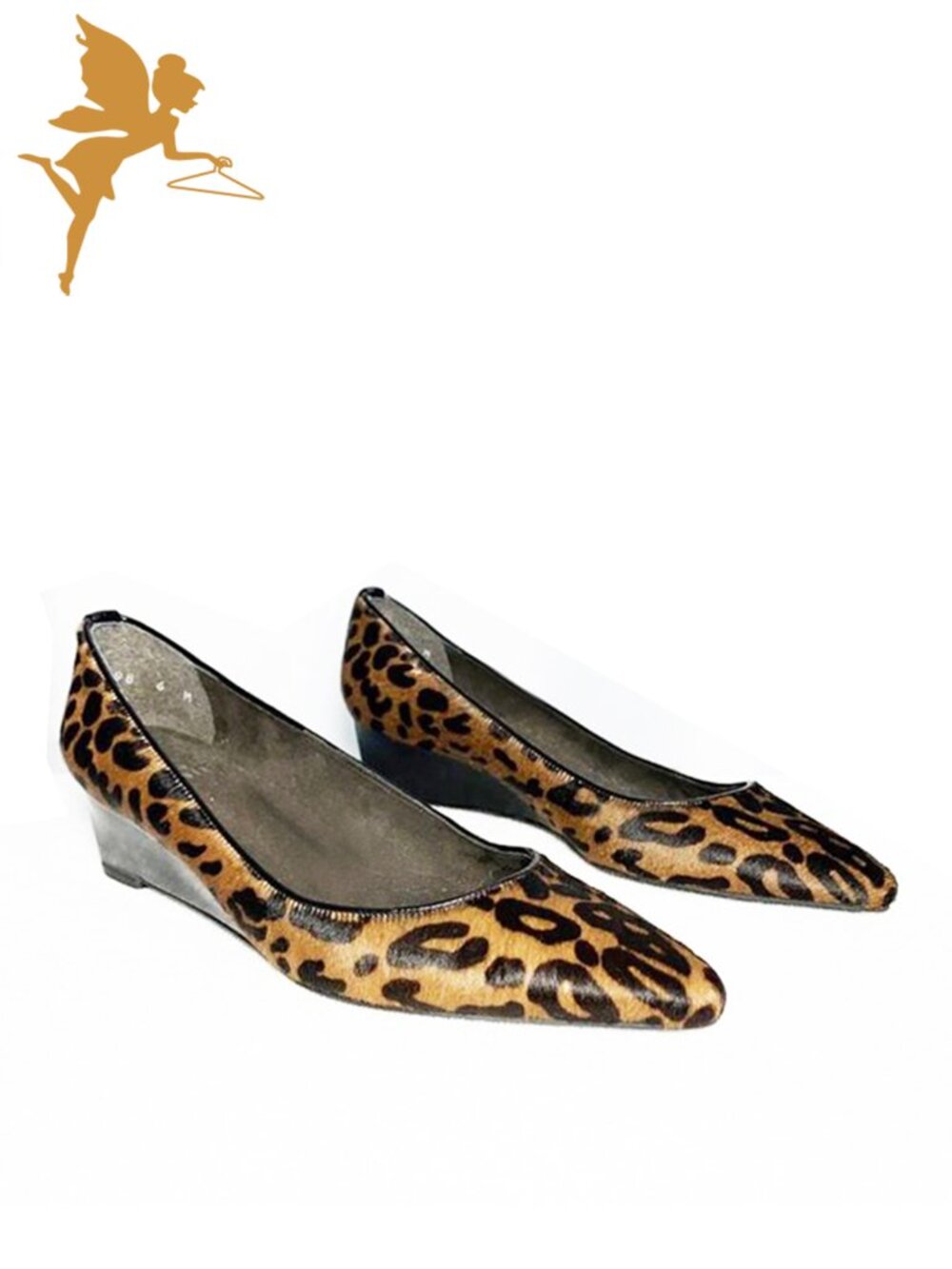 STUART WEITZMAN Leopard Pointy Toe Wedges